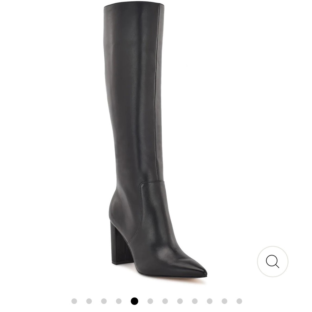 Nine West DANEE WOMENS WIDE CALF LEATHER KNEE-HIGH BOOTS